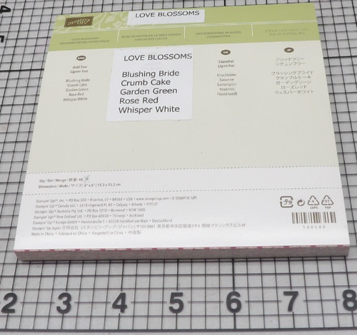 Stampin Up Love Blossoms Designer Series Paper Stack 6"x6" 48 Sheets UNUSED a1