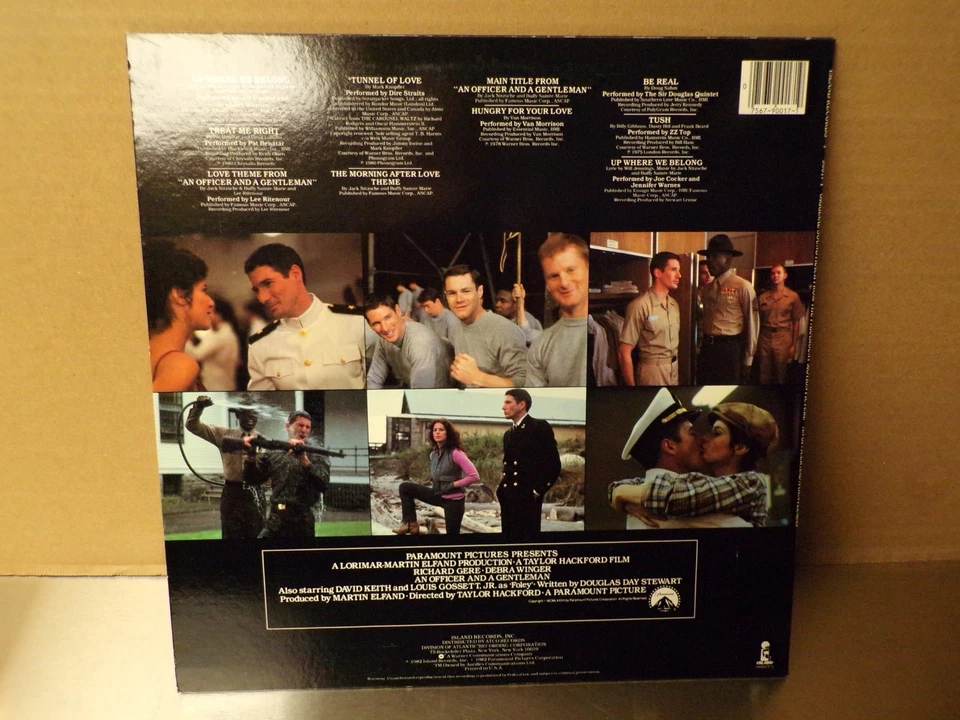 AN OFFICER AND A GENTLEMAN SOUNDTRACK NM) 90017-1 LP VINYL RECORD - Image 2 of 3