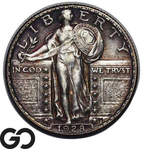 1928 Standing Liberty Quarter, Choice AU