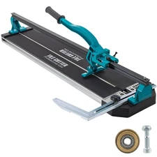 Uimoso Heavy Duty 31inch Tile Cutter Blue w/ Precise Laser Positioning