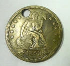 1853 Seated Liberty Silver Quarter