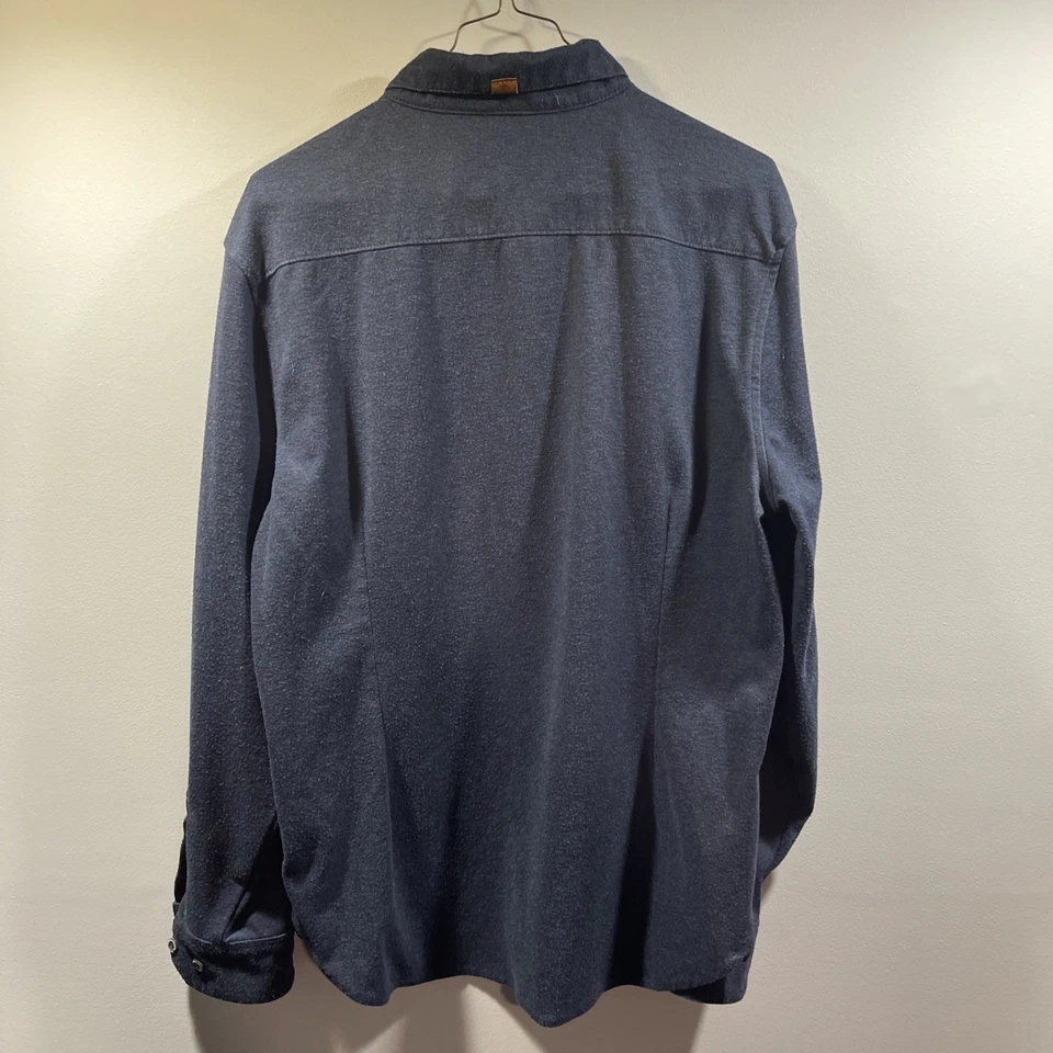 Fundamental Coast Super Soft Men's Medium Blue Long Sleeve Button Up Shirt - Image 2 of 4