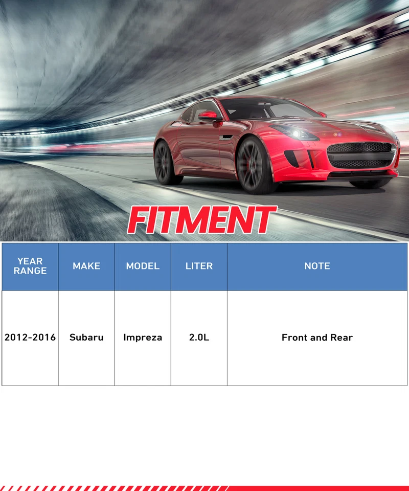 Front Rear DRILLED Rotors and Pads for 2012 20113 2014 2015 2016 Subaru Impreza Foto 2 de 4