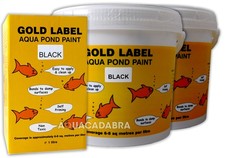 GOLD LABEL POND PAINT SEALER 1L 2.5L 5 L BLACK CLEAR AQUA BLUE SAFE FISH KOI