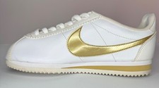 Nike Classic Cortez Womens Athletic Shoes 807471-171 White Gold Womens Sz 7 M