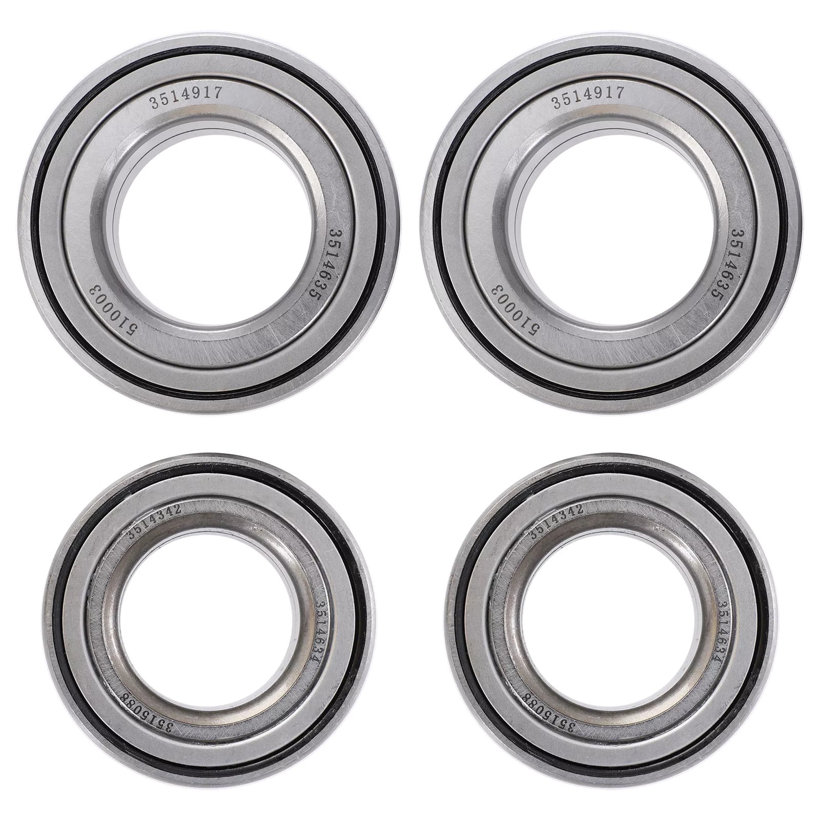 4pcs Front & Rear Wheel Bearings Kit for Polaris Ranger ETX 2015-2016 7710507