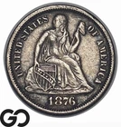 1876 Seated Liberty Dime