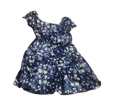 Blue Floral Dress Girls Size Medium