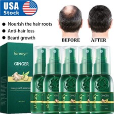 1-5x Fast Hair Growth Dense Regrowth Ginger Serum Oil Anti-Loss Treatment Spray
