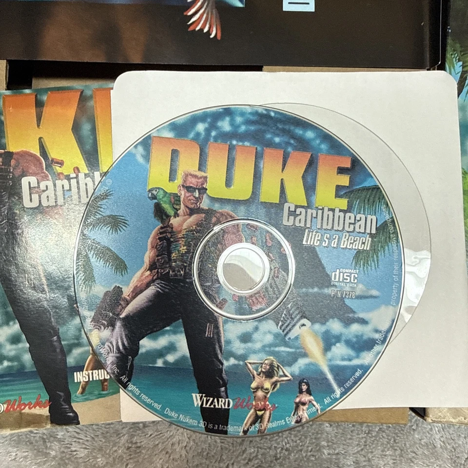 Duke Caribbean Life's a Beach Big Box IBM PC CD-ROM Duke Nukem 3D Wizard Works Foto 2 de 4