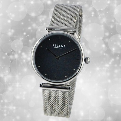Armbanduhr Metall silber Damen Uhr Analog Regent Metallarmband UR2251589