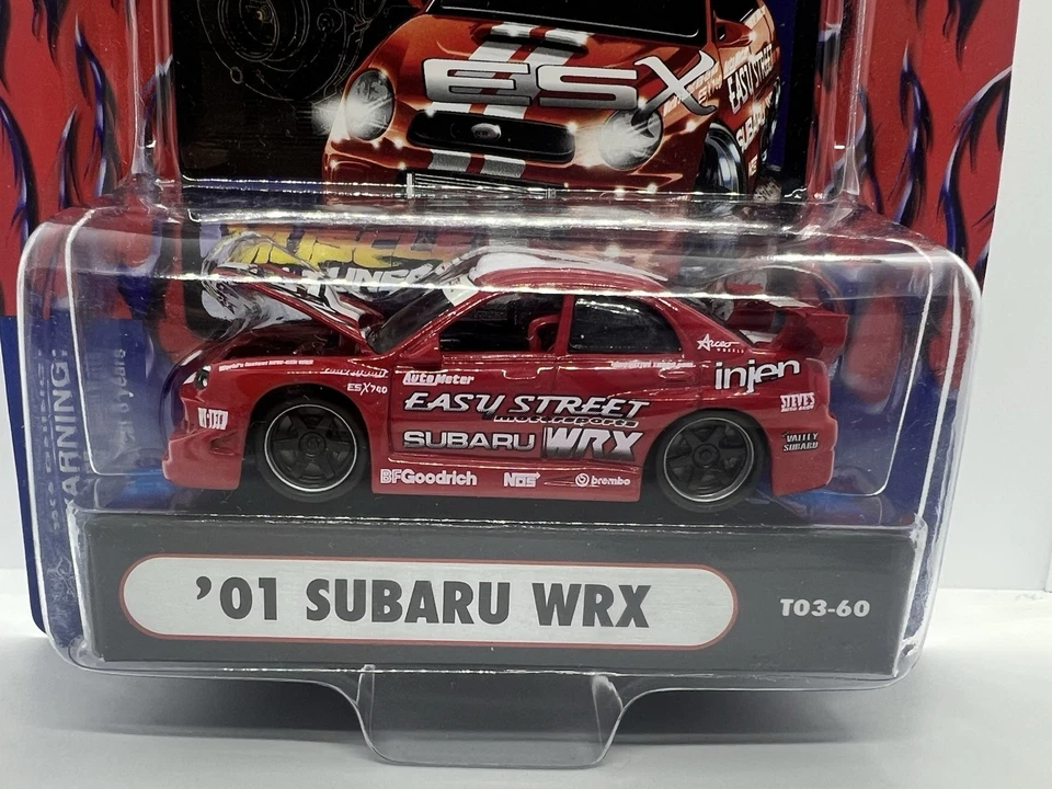 Funline 2001 Subaru WRX Rojo Muscle Machines Sintonizador 1/64 Diecast Como Nuevo en Paquete Foto 2 de 3