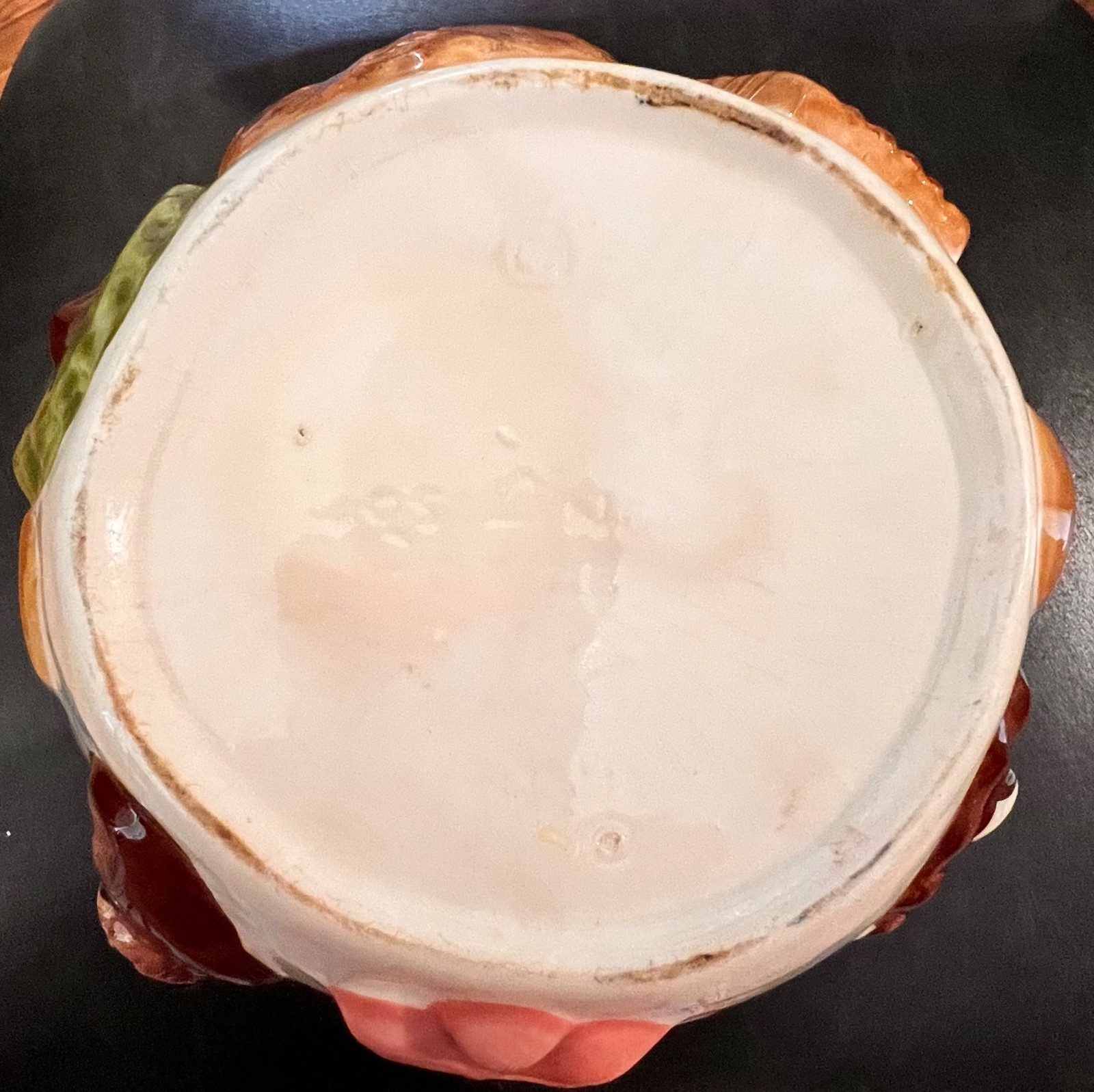 VTG LOS ANGELES POTTERIES “COOKIES ALL OVER” w/Walnut Lid Cookie Jar