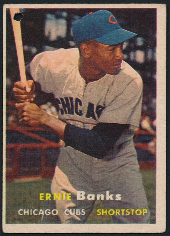 Topps Ernie Banks Baseball 1957 Season Sports Trading Cards