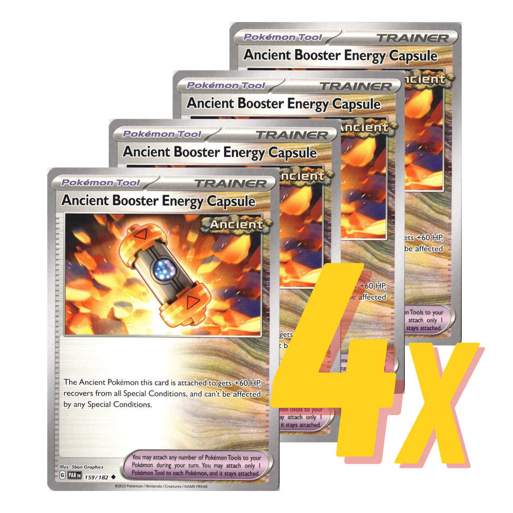 4x Ancient Booster Energy Capsule Set of x4 NM Pokémon TCG FAST SHIPPING