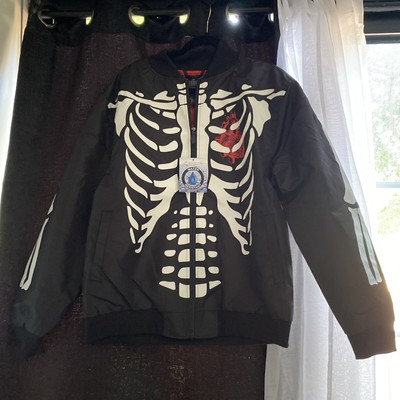 Rebel Vengeance Skull Bone Water Resistant Zip up Jacket NWT Men s Size XL