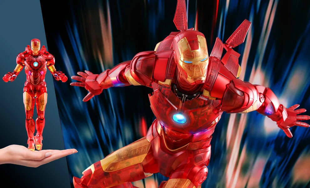 Marvel Iron Man Mark IV Holographic Hot Toys Sideshow Toy Fair