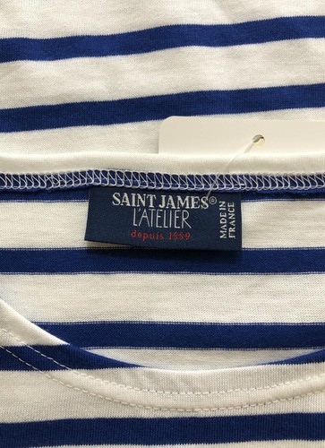T-Shirt Saint James ENTRILLE mezza manica BIANCO / BLU CHIARO - Imagen 3 de 6