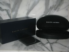 Ralph Lauren Eyeglasses/Sunglasses Black Case with Cloth Box. New. Authentic.