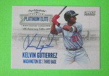 KELVIN GUTIERREZ  Onyx Vintage Blue Auto /200 On Card Auto 2018 Platinum Elite