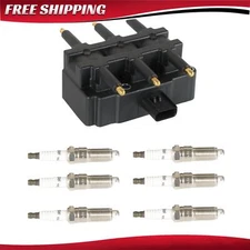 1x Ignition Coil & 6x IRIDIUM Spark Plug Kits for Chrysler Town & Country Dodge