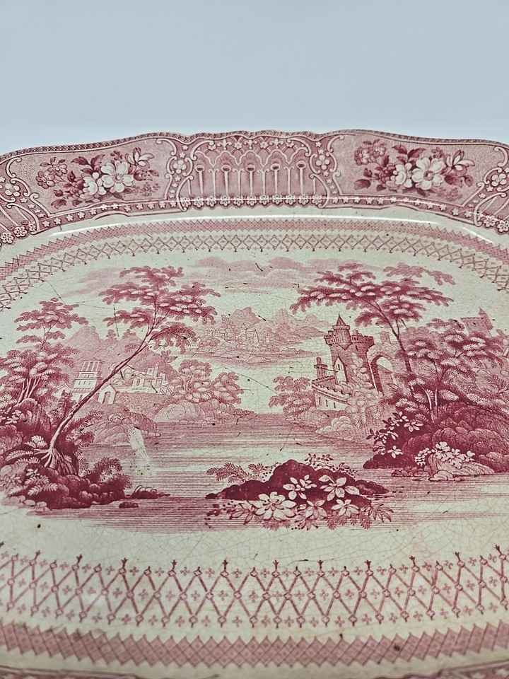 Ralph Stevenson & Sons Red Transferware 17 1/2" Platter Cologne 8 eBay
