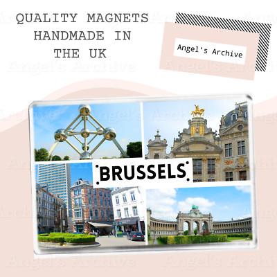 BRÜSSEL   BELGIEN   SOUVENIR TOURIST URLAUB   GROSSER KÜHLSCHRANKMAGNET   TOLLES GESCHENK