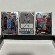2023-24 Optic LEAKY BLACK Signature Series Auto RC HOLO Blue Ink Hornets Lot (3)