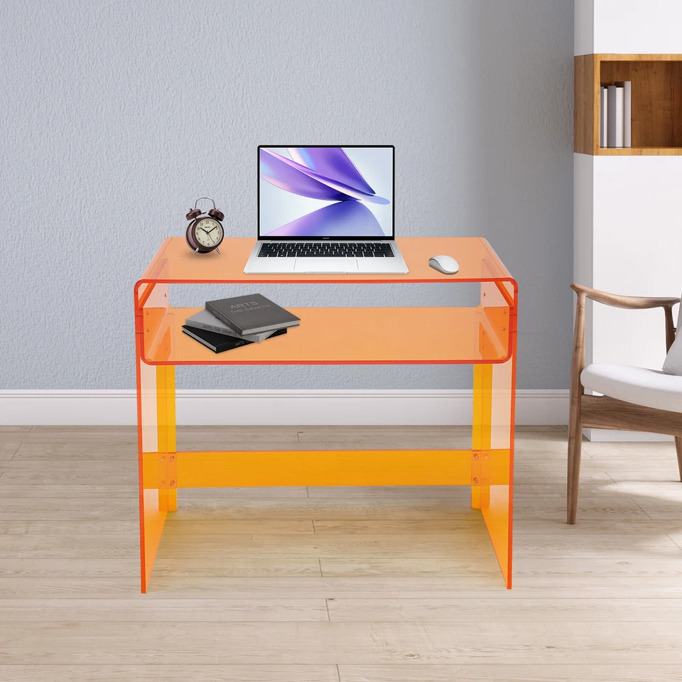 Escritorio Acrílico, 34 Pulgadas, Transparente Pequeño Escritorio para Computadora para Variedad de Usos NUEVO Foto 3 de 4