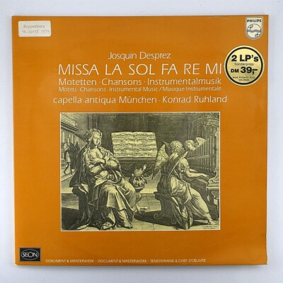 2 Lp Folder 1973 Josquin Des Prés - Missa La Sol Fa Re Mi - Motetten 