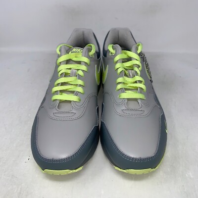 Nike Air Max 1 ID By You Volt Gray Sneakers, Size 12 FJ8893-900