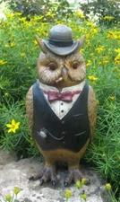 Inside Boss Man OWL Bird SCULPTURE Figurine*Primitive/French Country Farmhouse