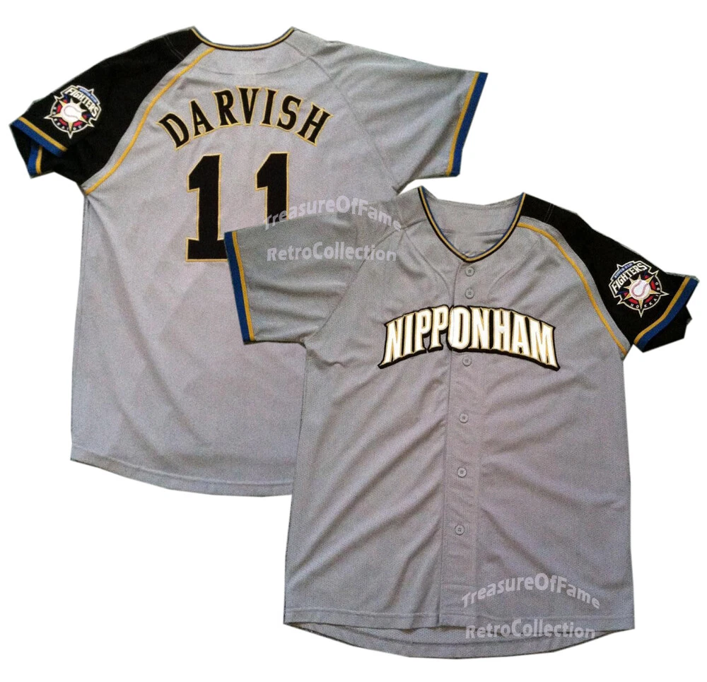 Retro Yu Darvish #11 Hokkaido Nippon-Ham Fighters Baseball Jersey Gray Top  Sewn