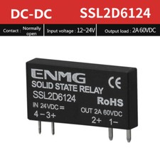 Small solid state relay Rail base SSL2D6124 DC-DC 12-24VDC/2A 60VDC