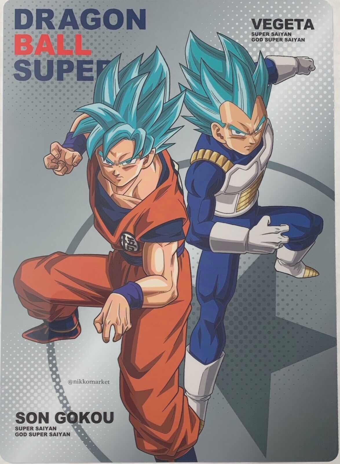 Dragon Ball Super - Super Saiyan God Vegeta and Goku  Art Print for Sale  by JetFalco