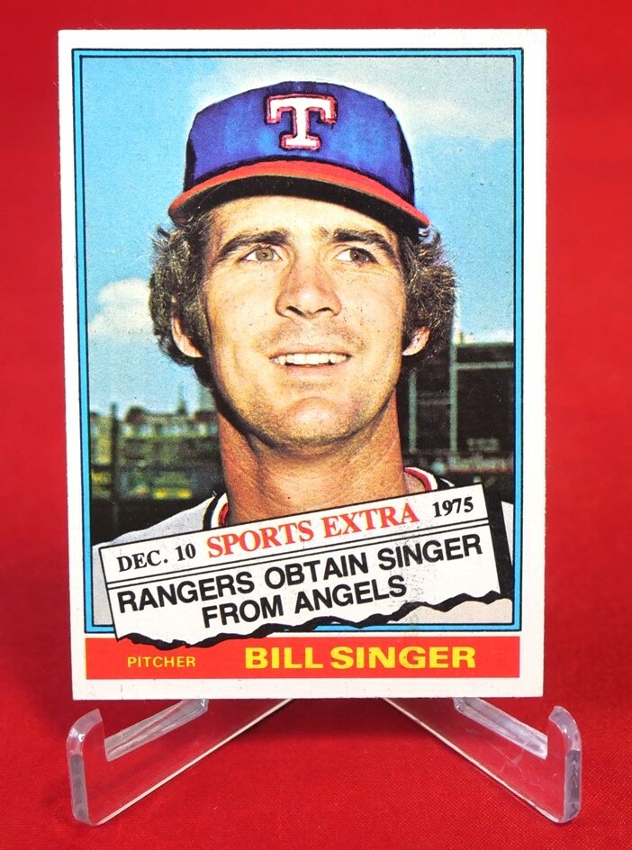 Bill Singer Sports Extra 1976 Baseball Card TOPPS #411T Near
