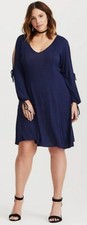 TORRID Dress, Size 2, 2X, 18, 20, Dark Blue, Long Sleeves, Soft, WAS $65 *NEW!*