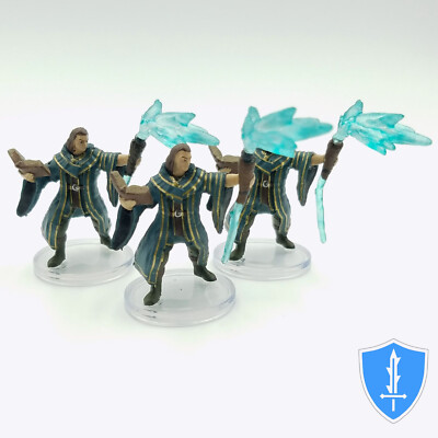 Human Wizard x3 - Fangs and Talons #17 D&D Icons Miniature