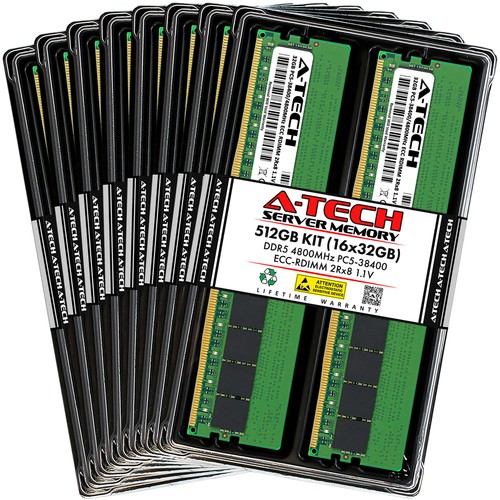 512gb Ram Module 512GB 16x32GB PC5-4800 RDIMM Tyan S7130GM2NR-2T S7132GM2NRE Memory RAM ...