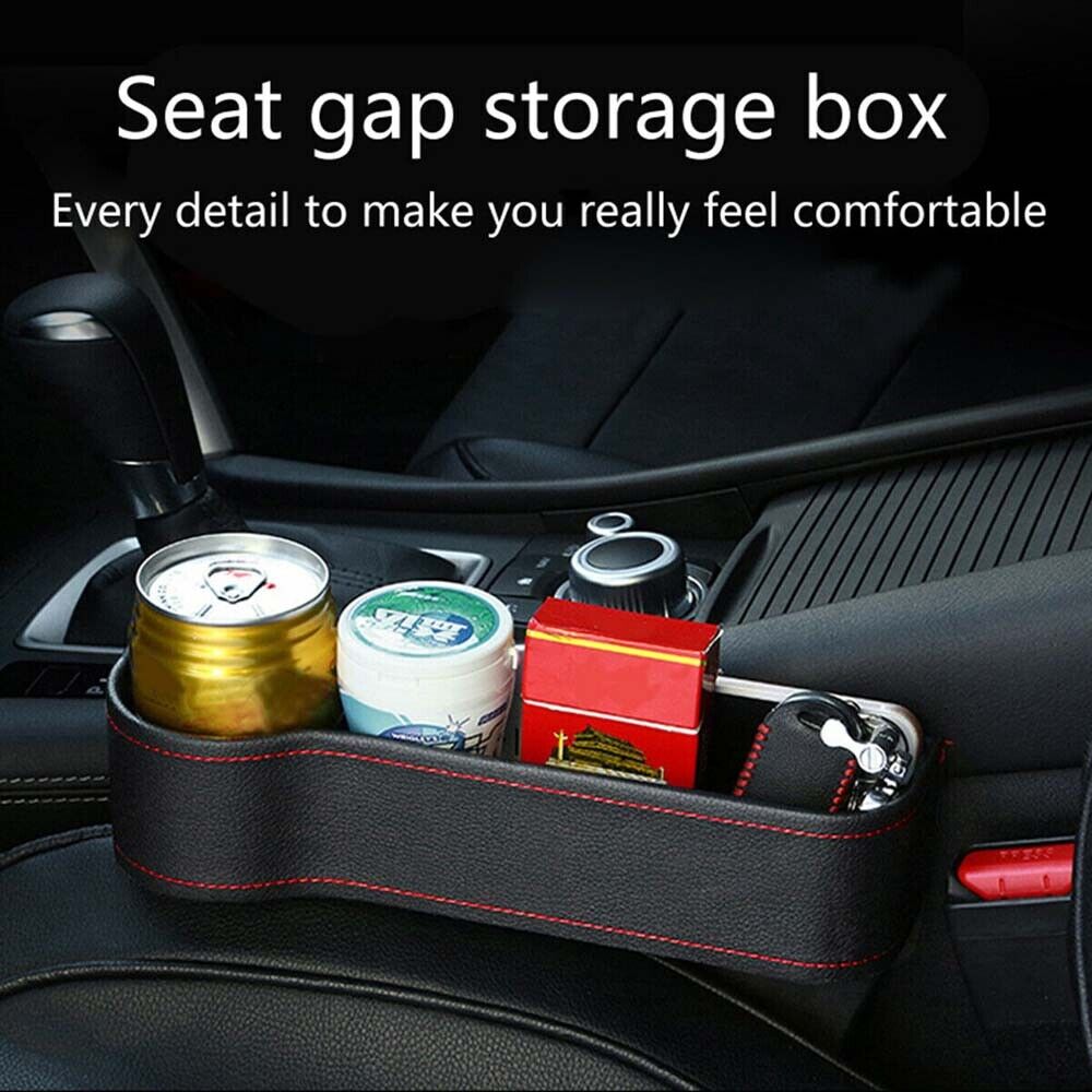 2x Universal Car Seat Gap Storage Box Catcher Filler Pocket Organizer Cup  Holder