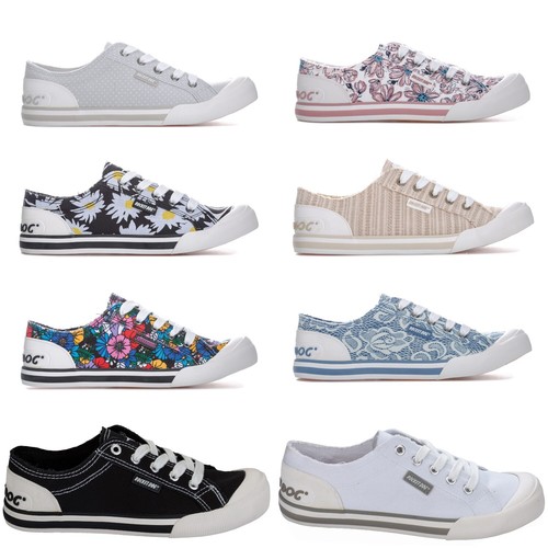 Womens Rocket Dog Jazzin 8A/ Eden/ Flower Canvas Pumps Trainers various Colours - Afbeelding 1 van 46