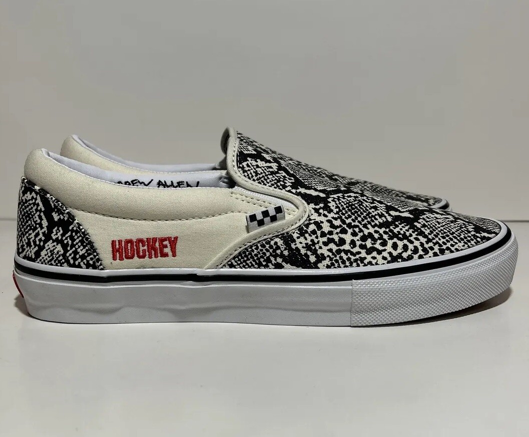 Vans Slip On Hockey Mens Size 8 Snake Art Print Casual
