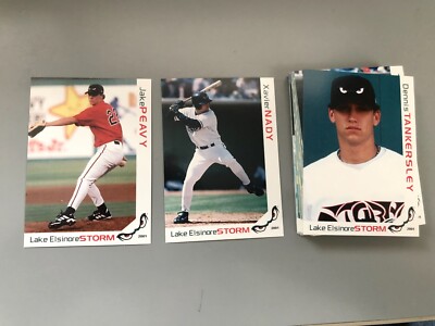 2001 Lake Elsinore Storm Minor League Team Set-Jake Peavy-Xavier Nady- SD Padres