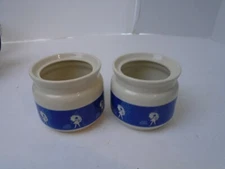 2 Morton Salt Sugar Bowls no lids vintage  