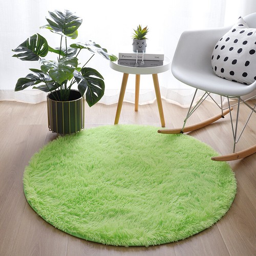 Round Floor Rug Fluffy Area Carpet Shaggy Soft LivingRoom Bedroom Multicolor Mat - Picture 9 of 25