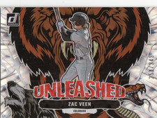 2023 Donruss Insert Unleashed Silver /349 ZAC VEEN #U3 Rockies