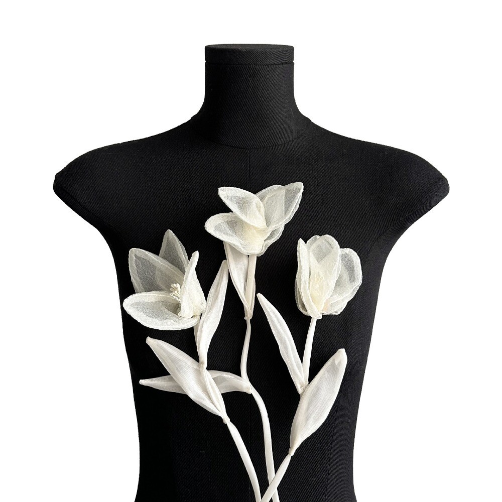 Organza Dress Decoration Flower Shape DIY Simulation Flower Accessories