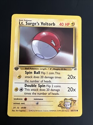 [Near Mint +] 1st Edition Lt. Surge s Voltorb 84/132 - Gym Heroes