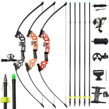 Fishing Straight Bow 40lbs Bowfishing Arrow Reel Seat Archery RecurveBow Hunting