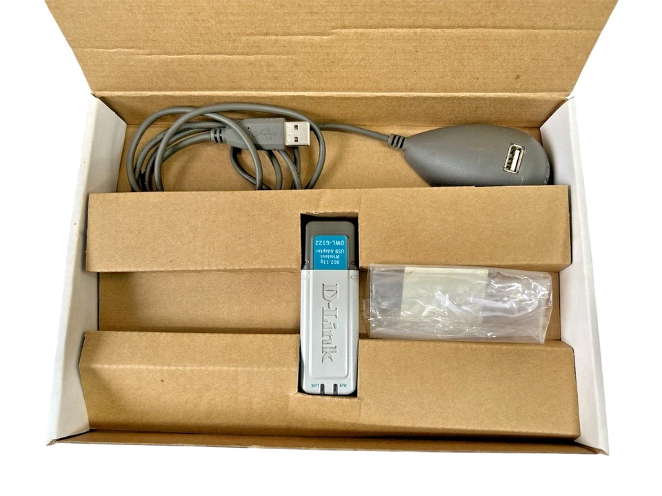 D-LINK Adattatore USB Wireless 802.11g DWL-G122 USATO CON CONFEZIONE ORIGINALE - Immagine 2 di 4